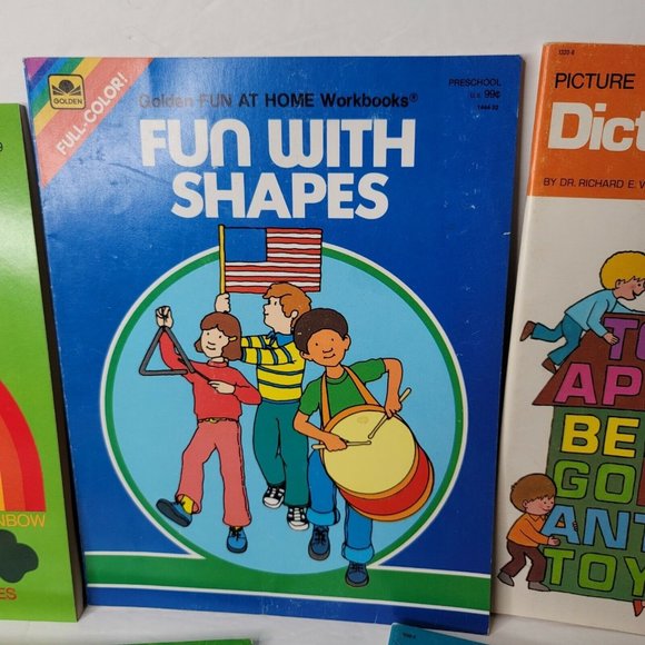 Lot of 8 Vtg Homeschool Books ABC Shapes Dictionary Sounds Letters And More - Picture 3 of 10